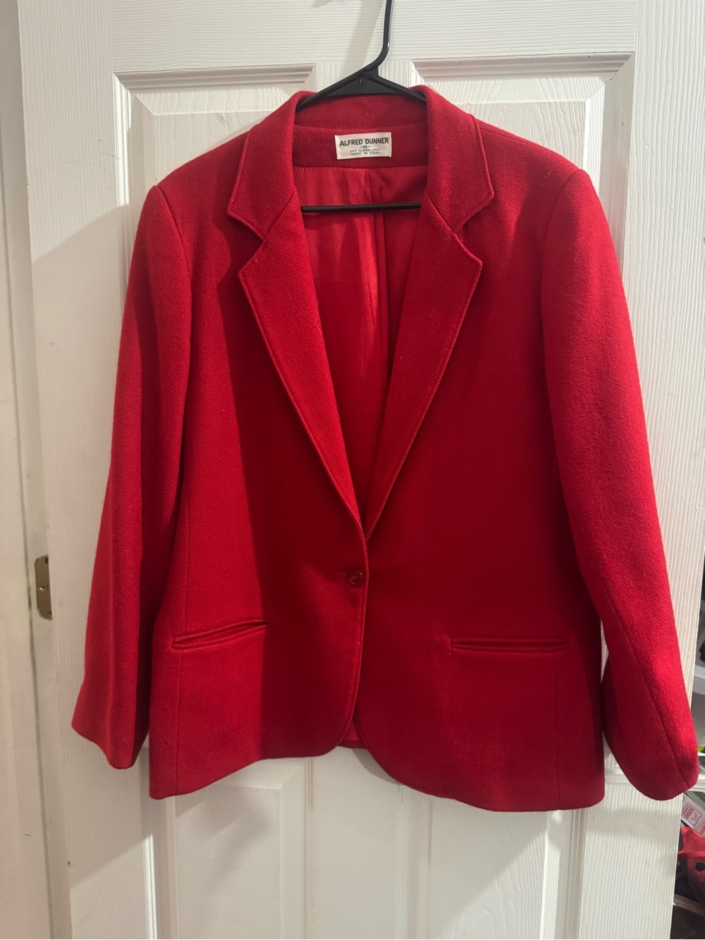 Alfred Dunner Red Women's Blazer Jacket size 16 Vintage